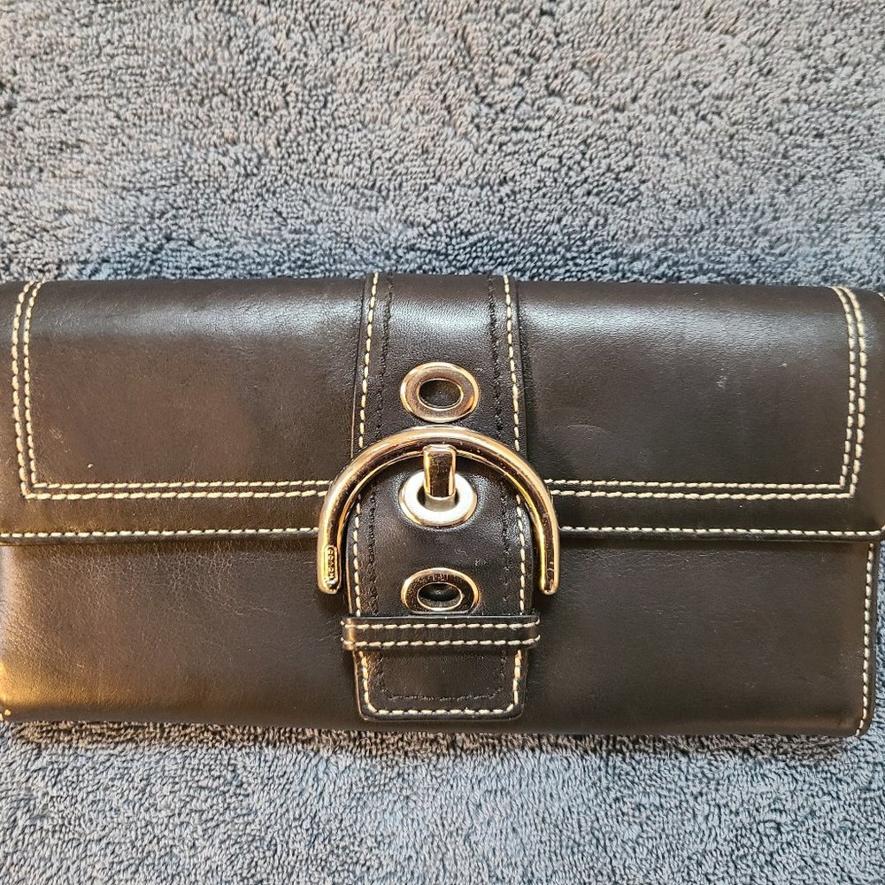 Coach big buckle wallet
